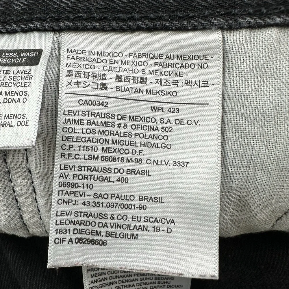 LEVI'S Men's 501 Original Fit Button Fly Jeans‎ Black Size 40x32 Cotton Straight